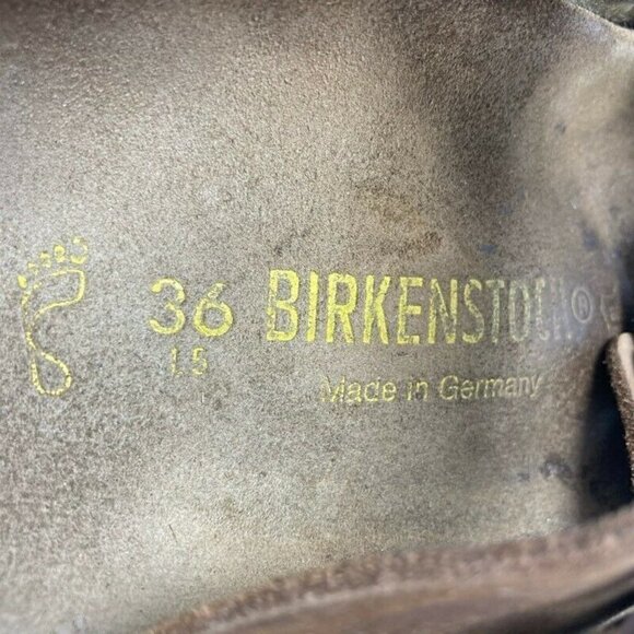 Birkenstock Arizona Slide Sandals Brown Leather 5 - Picture 7 of 7
